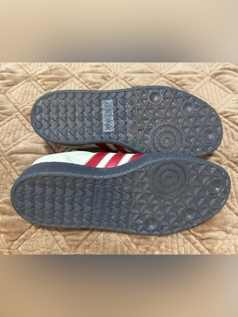 Adidas Samba Cream White/Team Victory Red Leather Sneakers - Picture 5 of 8